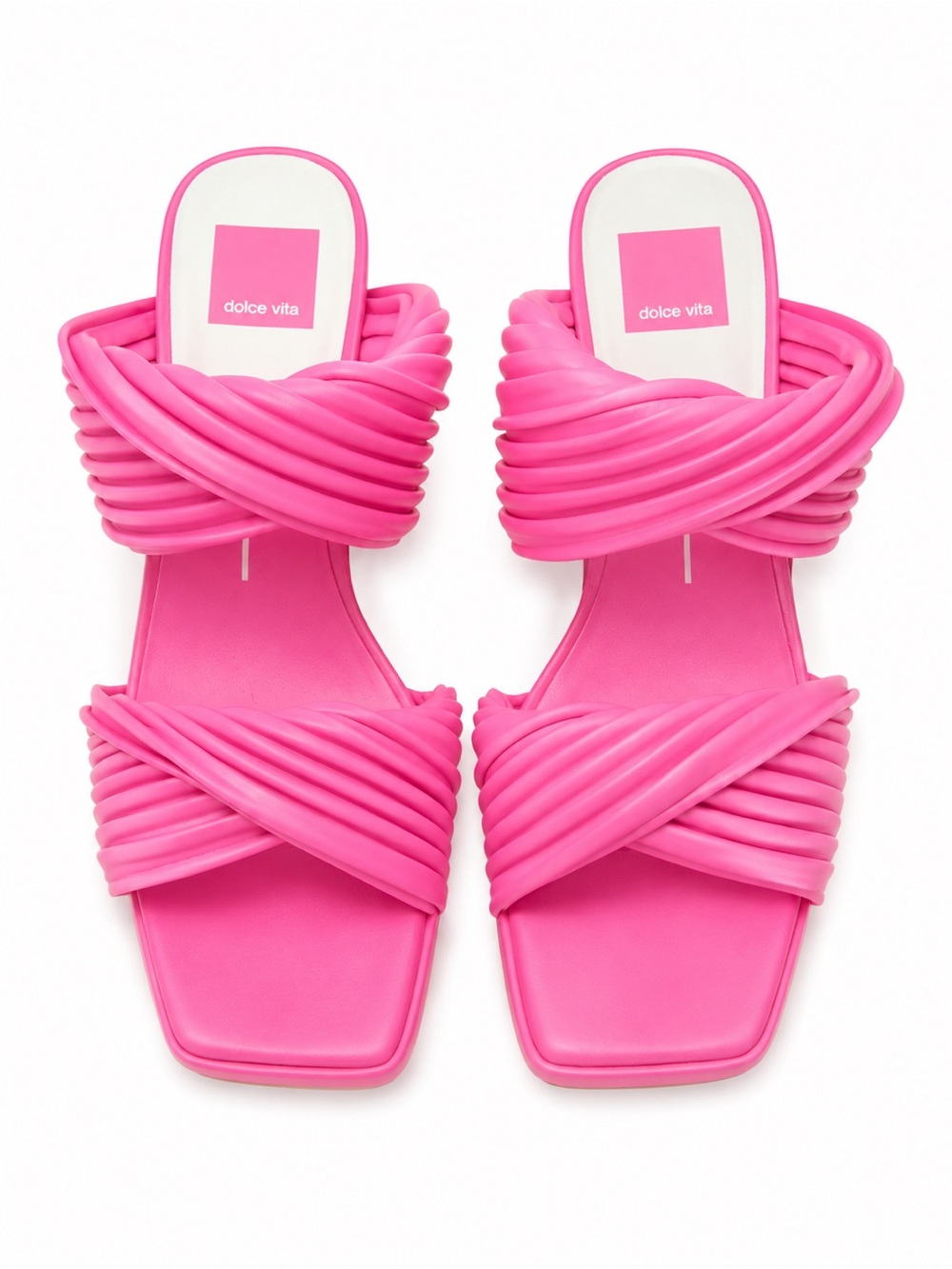 Dolce Vita Bright Pink Ruched Slide